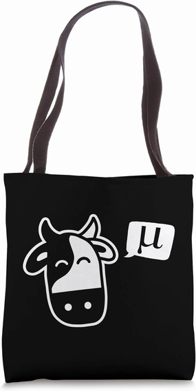 Moo Cow Goes Mu Quantum Particle Physics Muon Joke Tote Bag