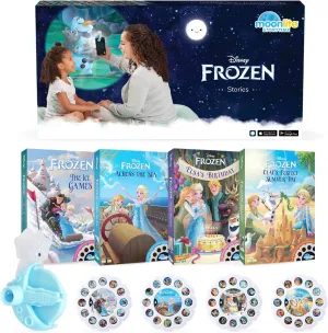 Moonlite Storytime Mini Projector with 4 Disney Frozen Stories, A Magical Way to Read Together, Digital Princess Storybooks, Fun Sound Effects, Learning Gifts for Kids Ages 1 and Up