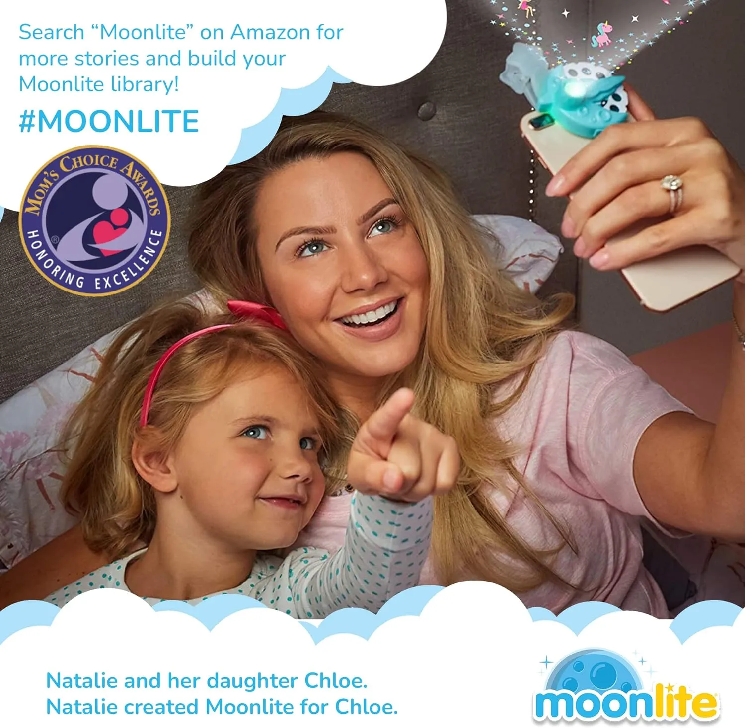 Moonlite Storytime Mini Projector with 4 Disney Frozen Stories, A Magical Way to Read Together, Digital Princess Storybooks, Fun Sound Effects, Learning Gifts for Kids Ages 1 and Up