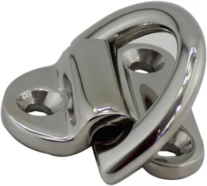 Motorcycle Parts 4PCS 316 Stainless Steel Folding Pad Eye Plate with Ring 6mm 8mm 10mm Heavy Duty Marine Hardware Folding Pad Eye(10mm)