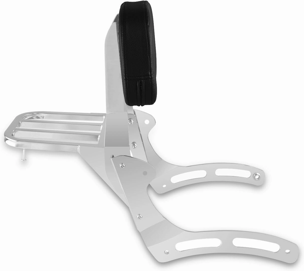 Motorcycle Passenger Backrest Sissy Bar with Luggage Rack for Kawasaki Vulcan 900 VN900 Classic Custom 1996-2023 (Chrome)