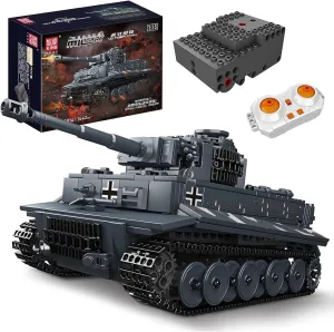 Mould King MOC Tiger Tank Building Blocks Toy, Remote APP Control Military Vehicle Model Construction Block Kits, Adult Collectible Model Tanks Sets, Boy Toys for Birthday Gifts(800 Pieces)