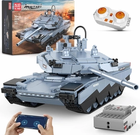 Mould King RC Tank WW2 Abrams-X, 20036 Military Vehicles Building Blocks Sets, Army Tank Model Construction Block Kits &APP/Remote Control, Collectible Model Tanks Sets for Adult/Teens/Kids(1192PCS)