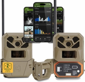 Moultrie Edge 2 Pro Cellular Trail Camera - Auto Connect Nationwide 4G LTE - On Demand 40MP Photo - 1440P Video with HD Audio - Ai False Trigger Elimination - 100 Ft Detection Range - No-Glow Flash