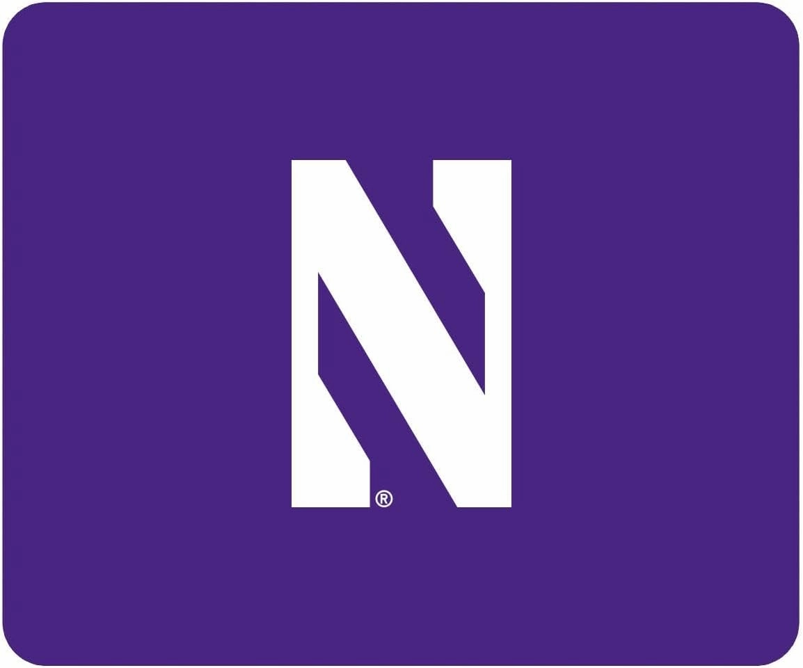 Mouse Pad, Fabric, Northwestern University Standard/Floral White