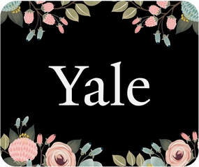 Mouse Pad, Fabric, Yale University Standard/Floral Pink