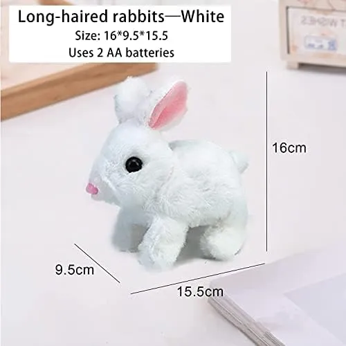 My Realistic Bunny Toy, Bunbi Realis-tic Bun-ny, Interactive Bu-nny Realis-tic Bunny - Jumping, Twitching, And Shaking Ears, Bun-ny Rea-listic Bun-ny Toy, Realistic Bun-ny Toys for Kids(With Carrot)