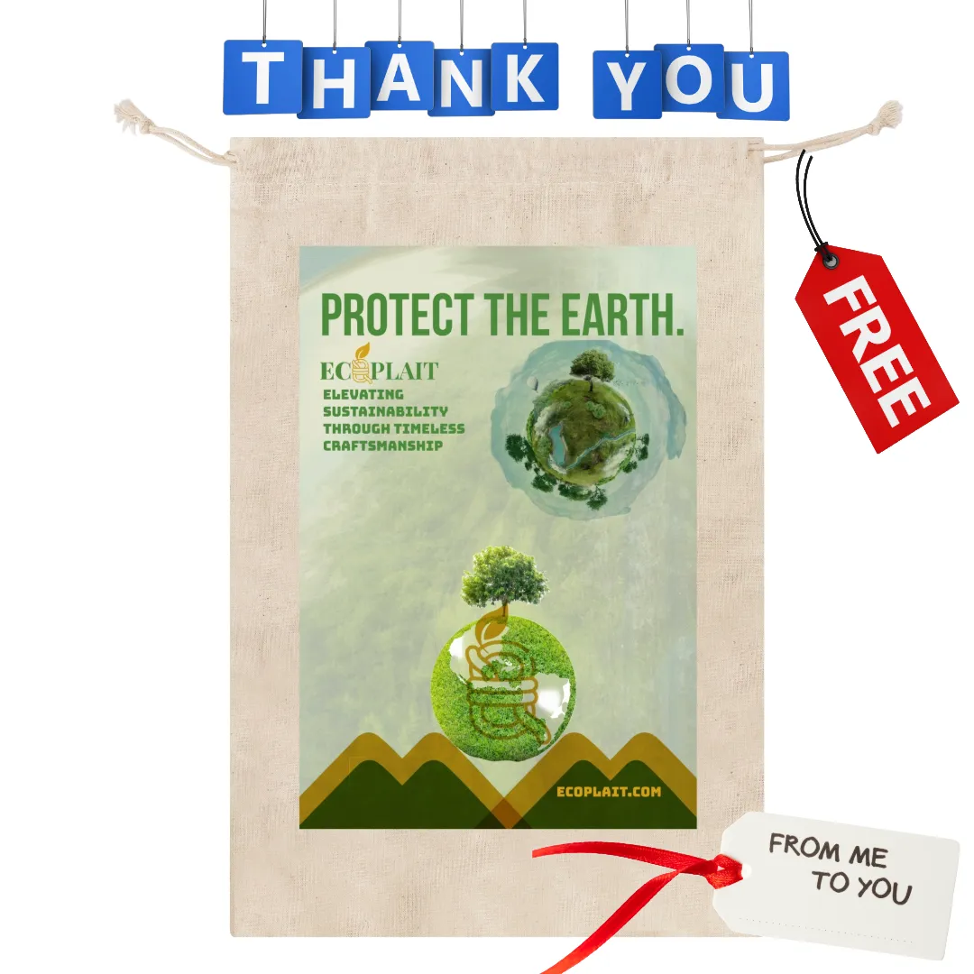 Natural Fiber Jute Tote Bag Lantern-Lit