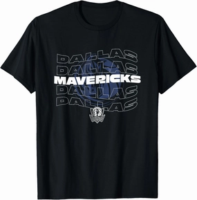 NBA Dallas Mavericks Wave Outline Team Logo T-Shirt
