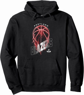 NBA Portland Trail Blazers Lightning Bolt Basketball Logo Pullover Hoodie