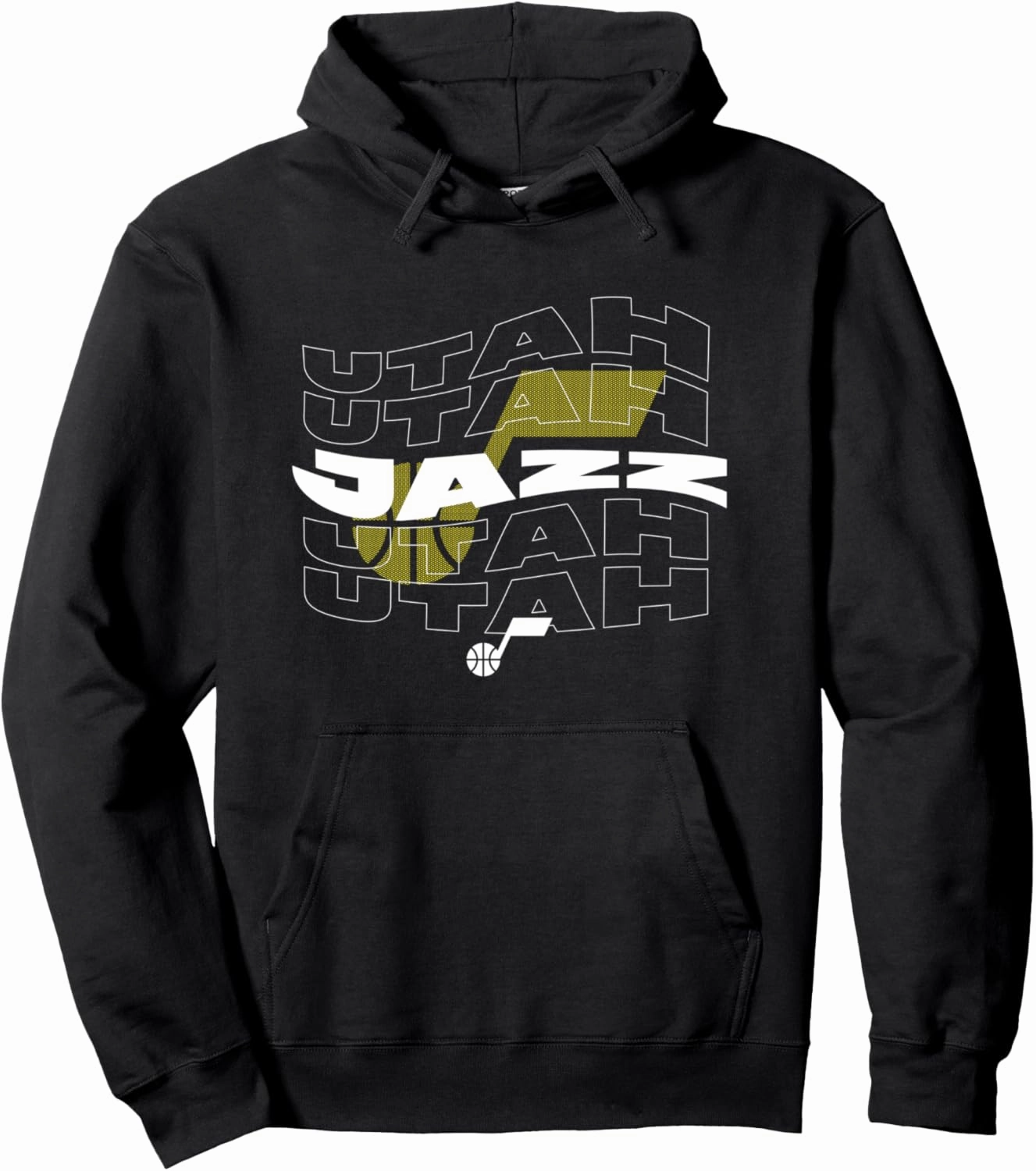 NBA Utah Jazz Wave Outline Team Logo Pullover Hoodie