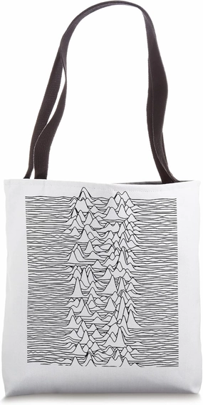 Nerdy Pulsar Waves Unknown Pleasures Space Science Teacher Tote Bag