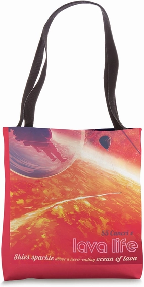 Nerdy Vintage Cancri Lava Lake Space Travel Science Teacher Tote Bag