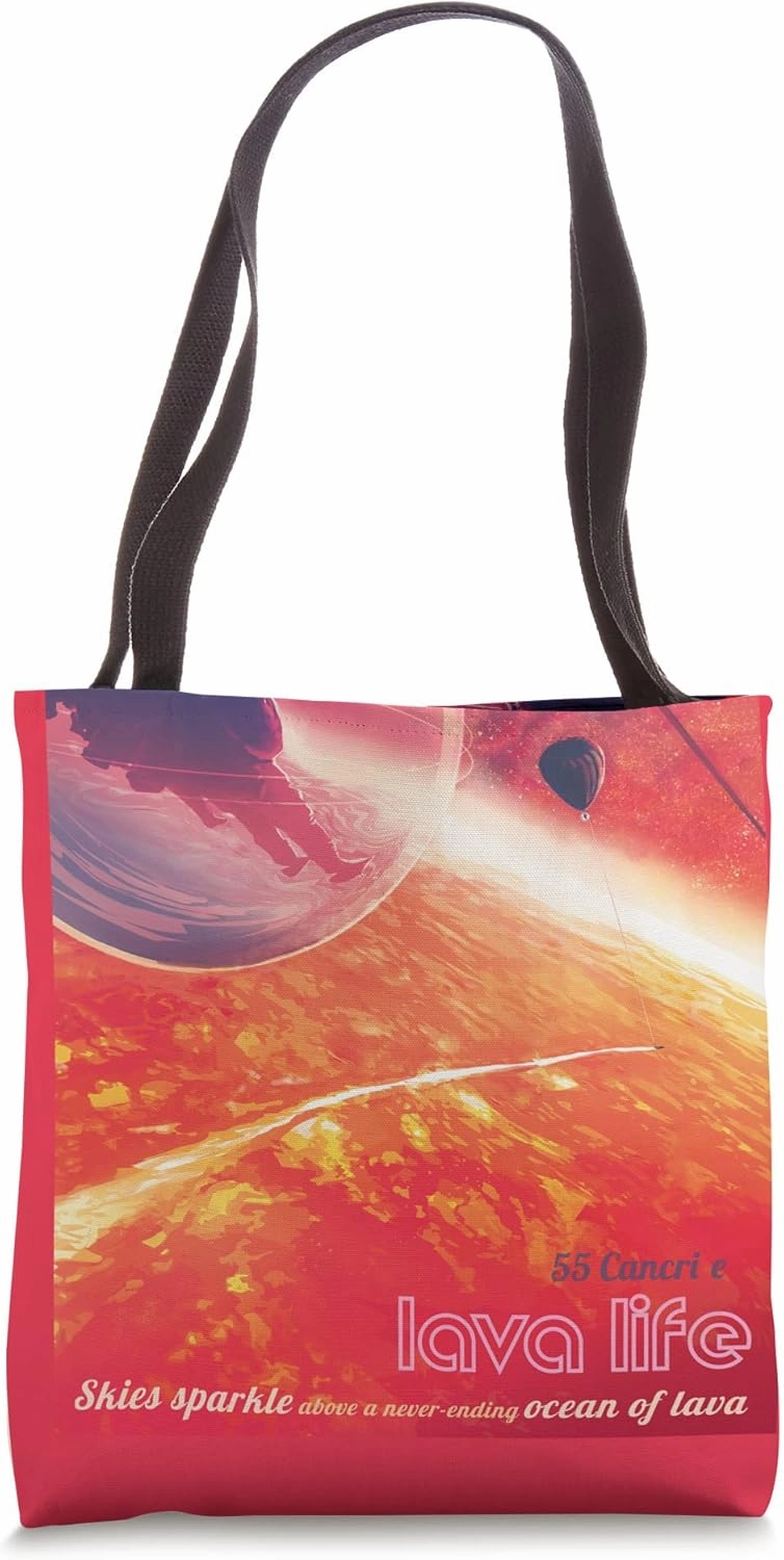 Nerdy Vintage Cancri Lava Lake Space Travel Science Teacher Tote Bag