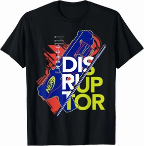 Nerf Engage Disruptor Retro Vintage Text Stack T-Shirt