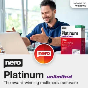 NERO - THE MULTIMEDIA SOFTWARE : Nero Platinum Unlimited | Video Editing | Backup | Manage & Play Media | 8K | Photos | Music | PC Tuning | Windows 11/10/8/7| 1 PC