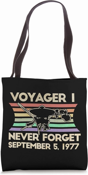 Never Forget Voyager 1 Retro Style Funny Space Science Men Tote Bag