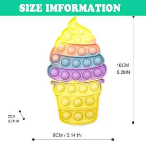 New Large Ice Cream Sensory Fidget Pop it Toy by SUSIMOND!