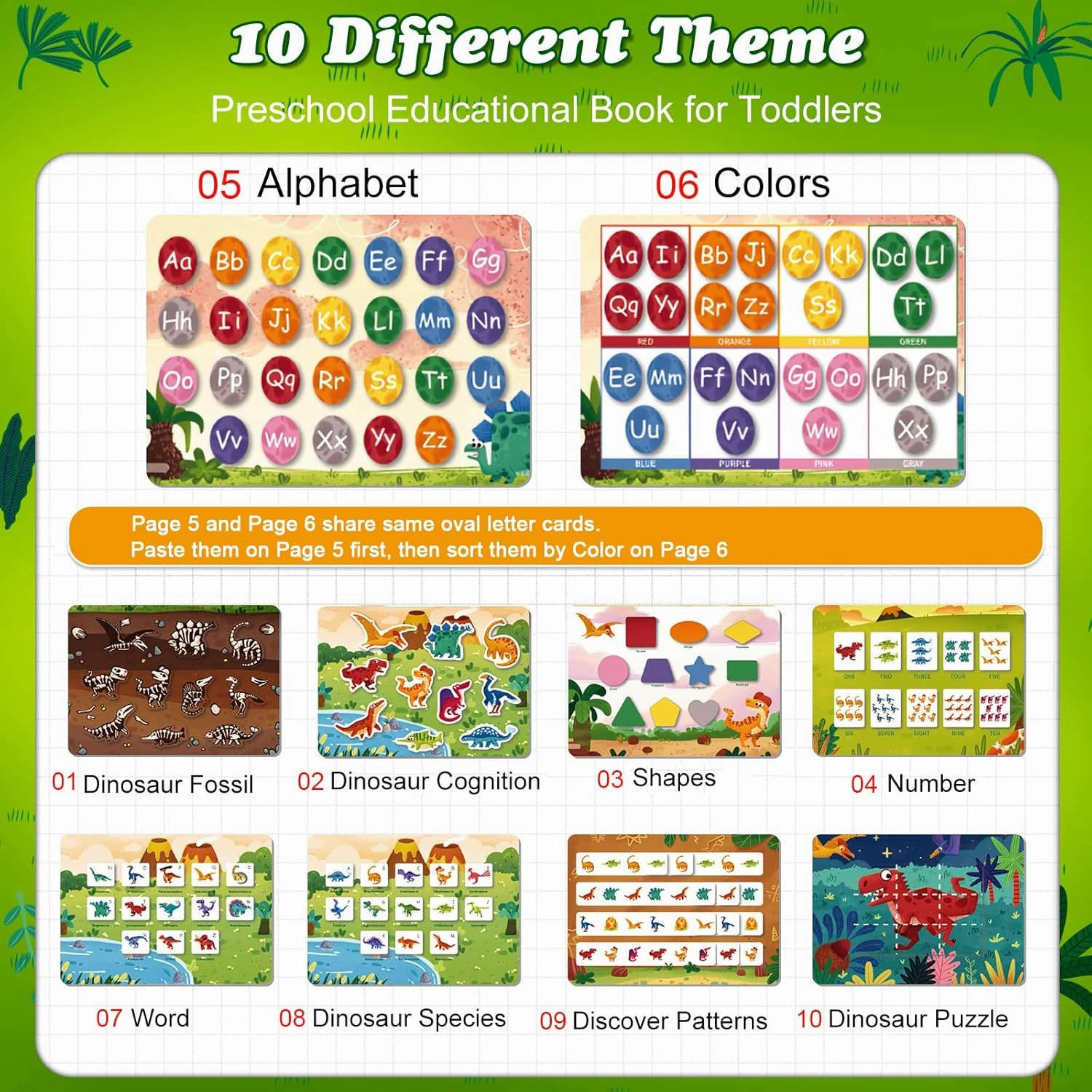 NEW ASTARON Educational Montessori Toys Dinosaur Busy Book for Toddler, 10 Themes Preschool Sensory Learning Toys, Kids Birthday Gift Airplane Car Travel Activities