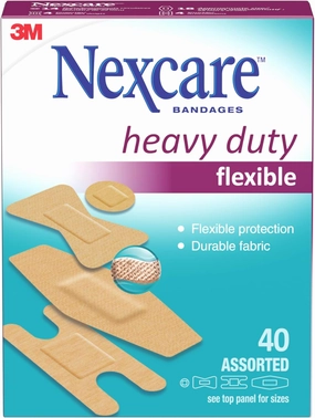 Nexcare™ Fabric Bandages, Assorted Sizes, 40/Pack