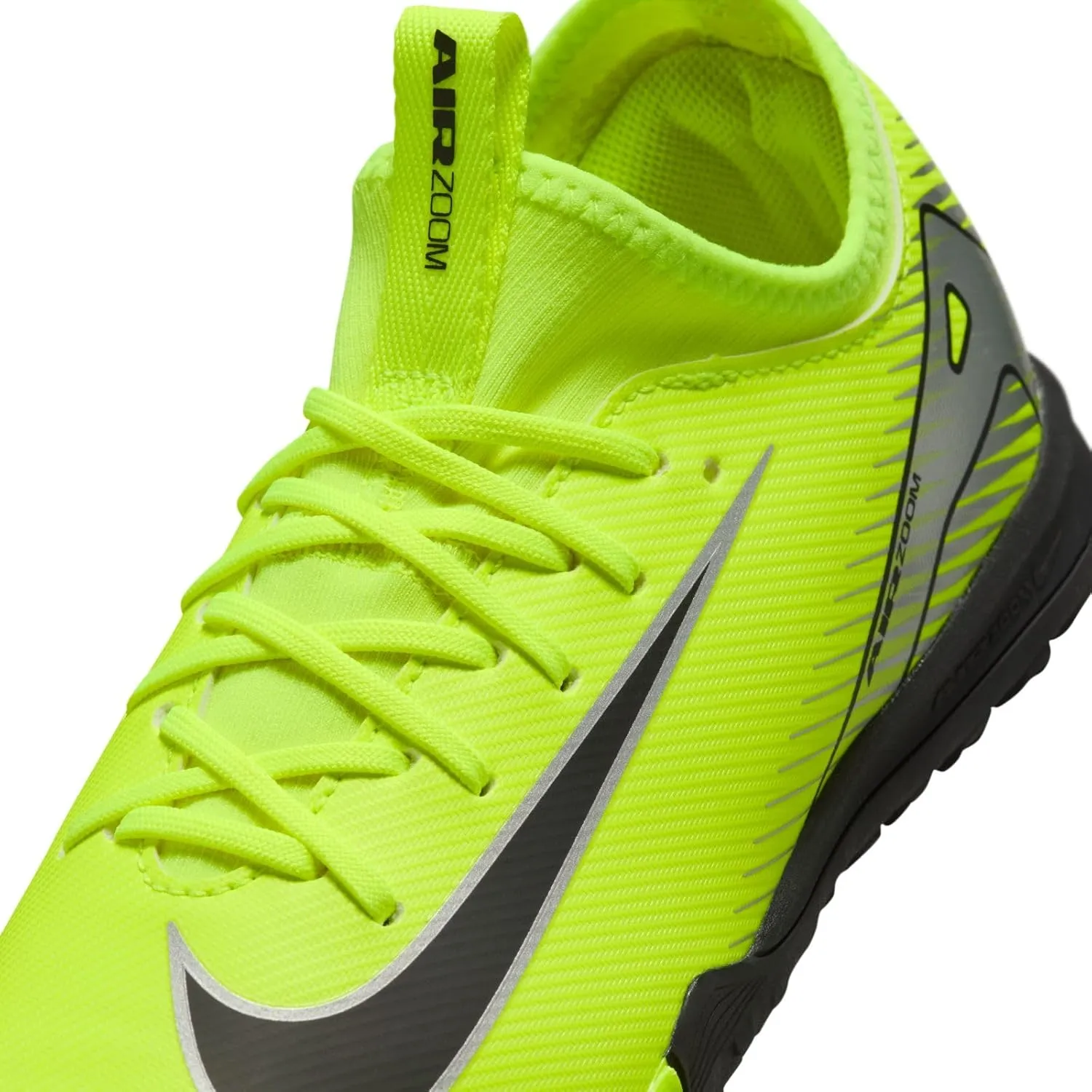 Nike Jr. Mercurial Vapor 16 Academy Little/Big Kids' TF Low-Top Soccer Shoes (FQ8284-700, Volt/Black)