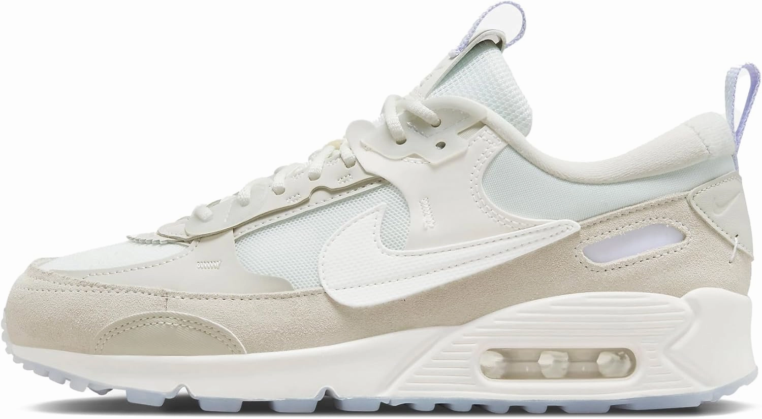 Nike Air Max 90 Futura Women's Shoes (DM9922-102, Summit White/Light Bone/Phantom) Size 10.5