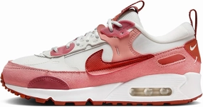 Nike Air Max 90 Futura Women's Shoes (FQ8881-618, Red Stardust/Summit White/Campfire Orange) Size 5.5