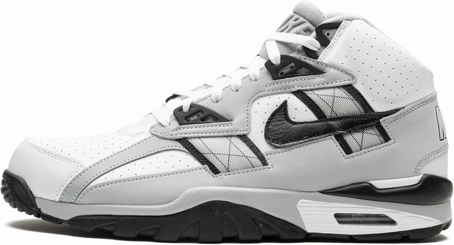 Nike Air Trainer SC High Men's Shoes (HJ9106-100, White/Light Smoke Grey/Black) Size 9