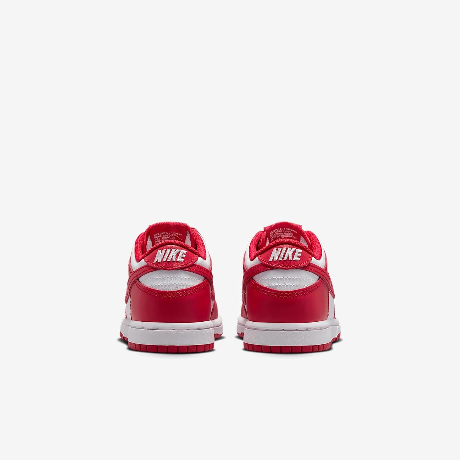 Nike Dunk Low Little Kids' Shoes (FB9108-119, White/University Red)