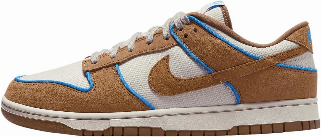 Nike Dunk Low Retro Premium Men's Shoes (FN5825-100, Light Orewood Brown/Photo Blue/Coconut Milk/Light) Size 6