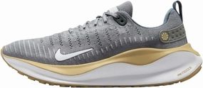 Nike InfinityRN 4 Men's Road Running Shoes (FJ1221-007, Cool Grey/Vegas Gold/White) Size 9