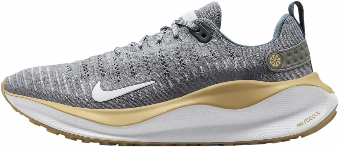 Nike InfinityRN 4 Men's Road Running Shoes (FJ1221-007, Cool Grey/Vegas Gold/White) Size 9