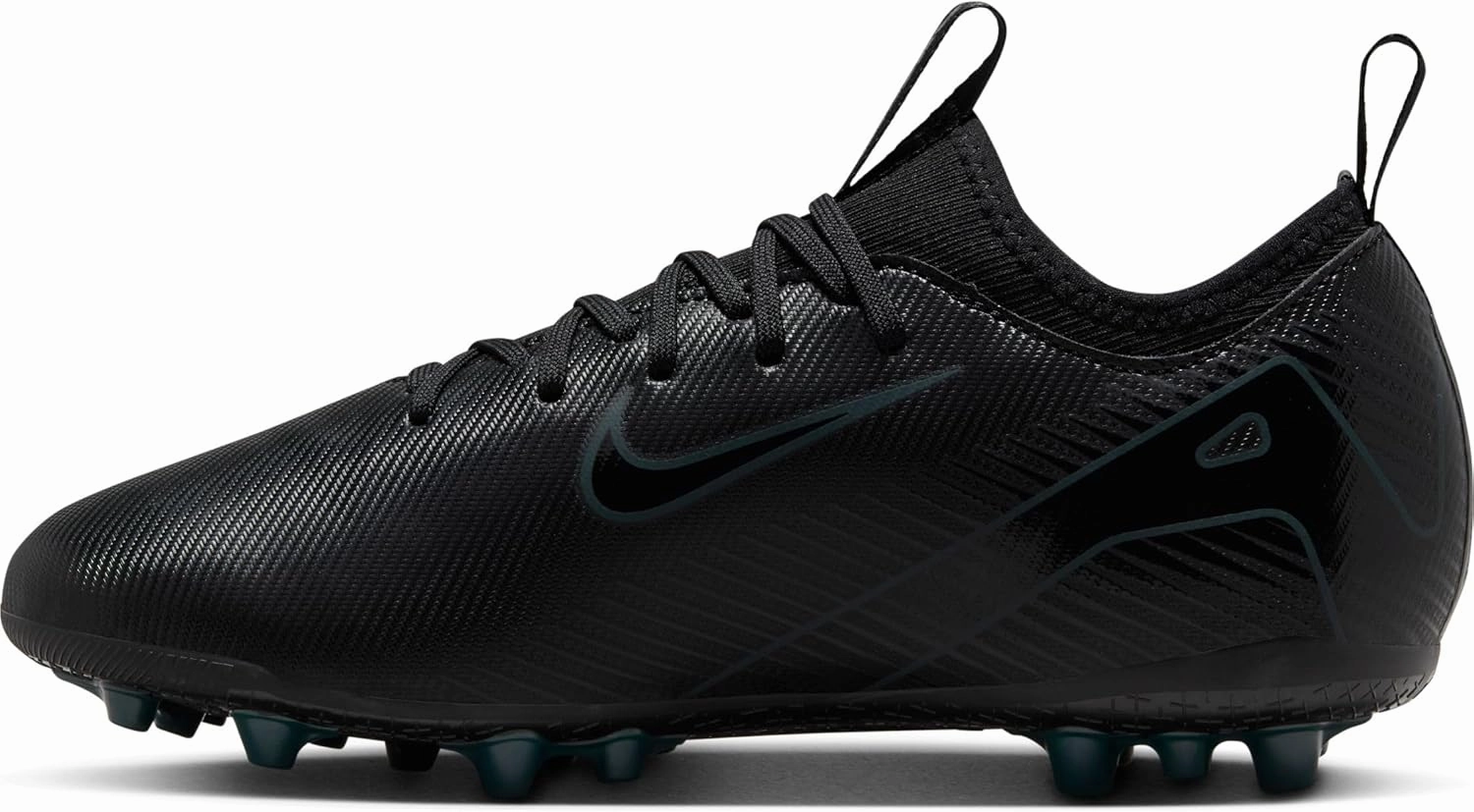 Nike Jr. Mercurial Vapor 16 Academy Little/Big Kids' AG Low-Top Soccer Cleats (FQ8403-002, Black/Deep Jungle/Black) Size 5