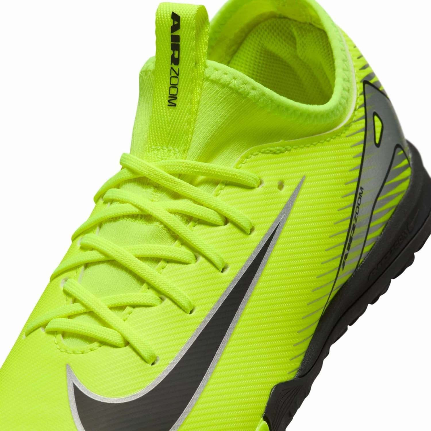 Nike Jr. Mercurial Vapor 16 Academy Little/Big Kids' TF Low-Top Soccer Shoes (FQ8284-700, Volt/Black)