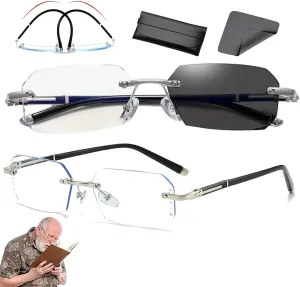 Noblu Vision Glasses for Men Women as Seen on Tv, Color-Changing Anti-Blue Light Presbyopia Glasses, Dual Focus Glasses