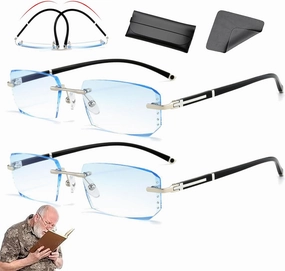 Noblu Vision Glasses for Men Women as Seen on Tv, Color-Changing Anti-Blue Light Presbyopia Glasses, Dual Focus Glasses