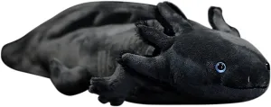 Nohito 31.5in Simulation Giant Axolotl Plush Toy Kawaii Soft Black Axolotl Stuffed Animal Plushie Pillow Doll (Black L)
