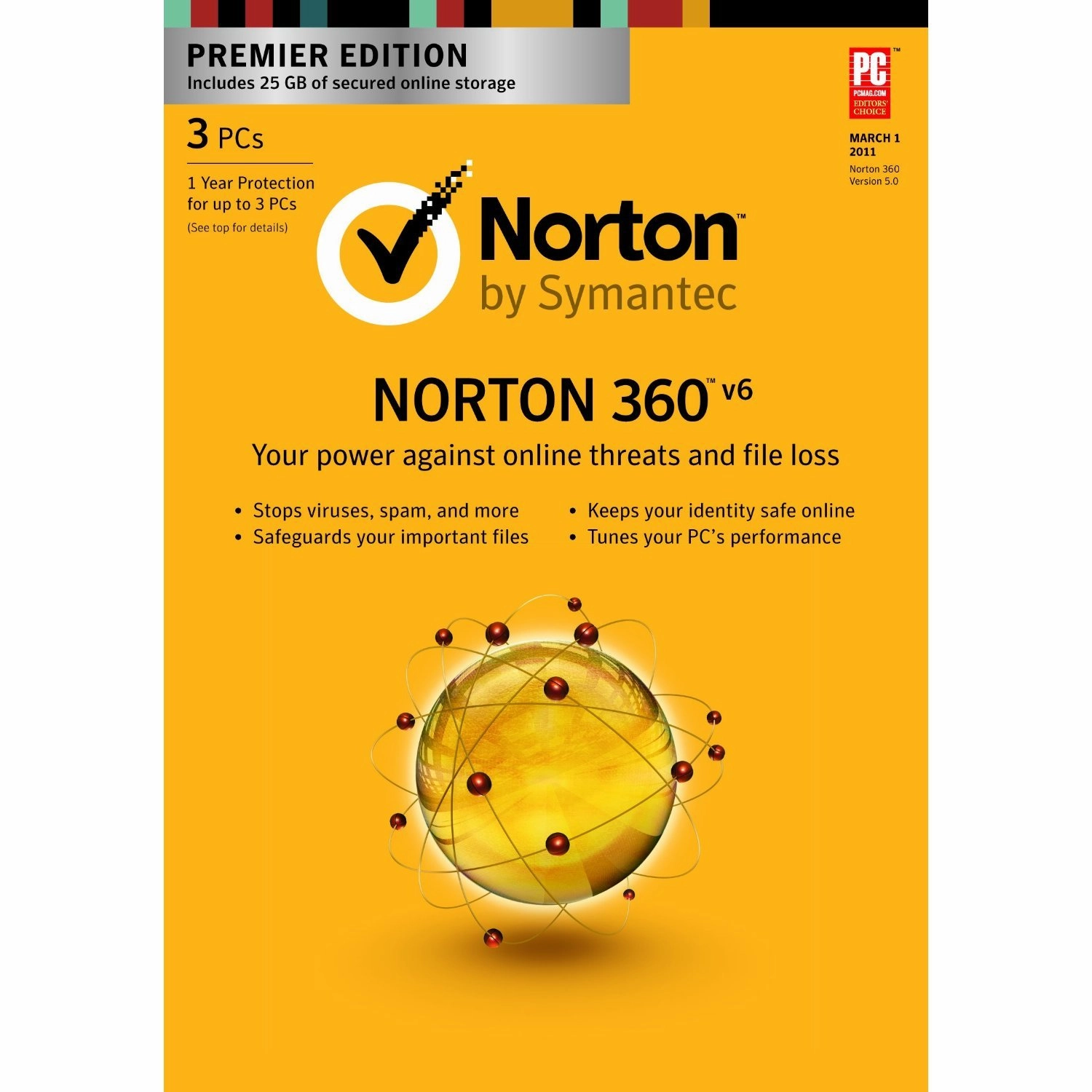 Norton 360 6.0 Premier 1 User / 3 PC [Old Version]
