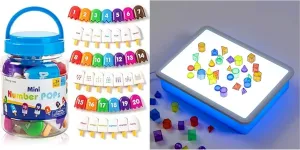 Numbers 1-20 Popsicles – Bright LED Light Box – Fun Number Toys for Kids Ages 3-5, Learning Numbers & Words for Toddlers, Preschool Number Recognition Games