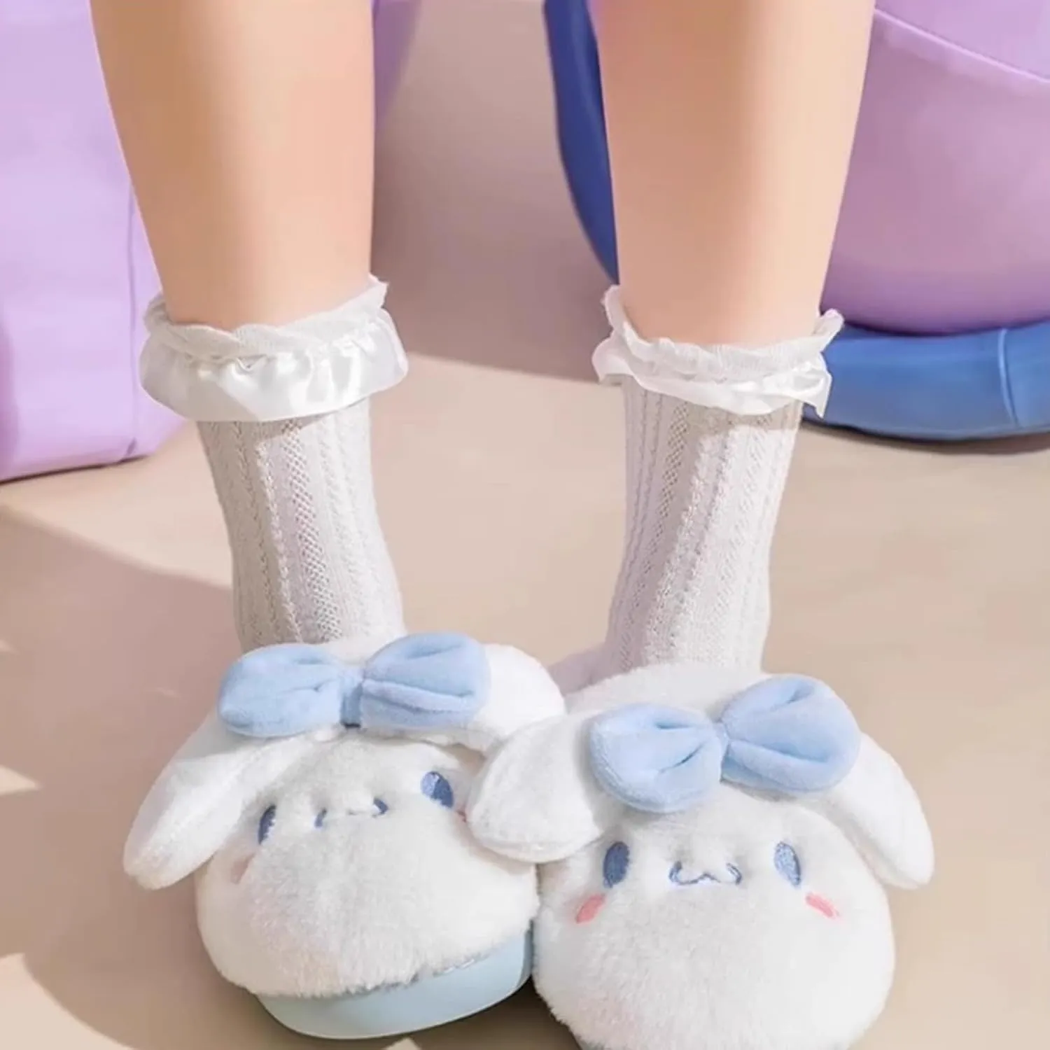 Ohjijinn Kawaii Slippers, Winter Warm Indoor Bedroom Shoes Women Girls