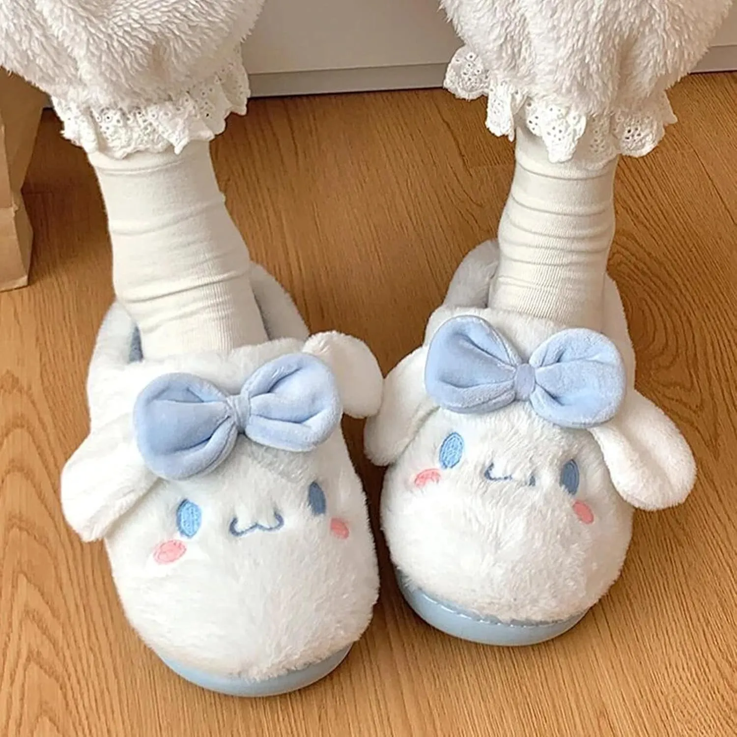 Ohjijinn Kawaii Slippers, Winter Warm Indoor Bedroom Shoes Women Girls