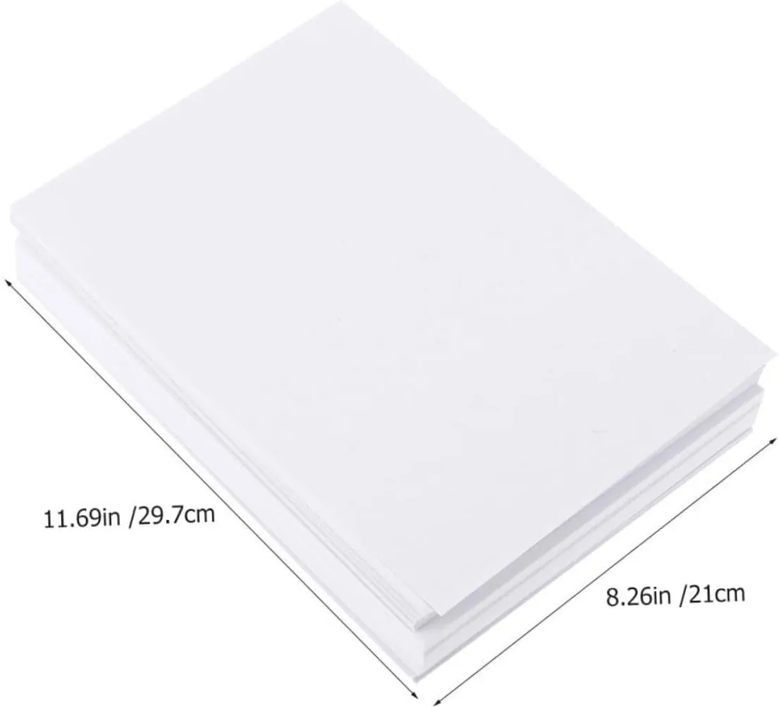 OHPHCALL 100pcs Watercolor Paper for Beginners and Students Smooth Texture Painting Paper for Sketching Crafting and Drawing for Artistic Creations and School