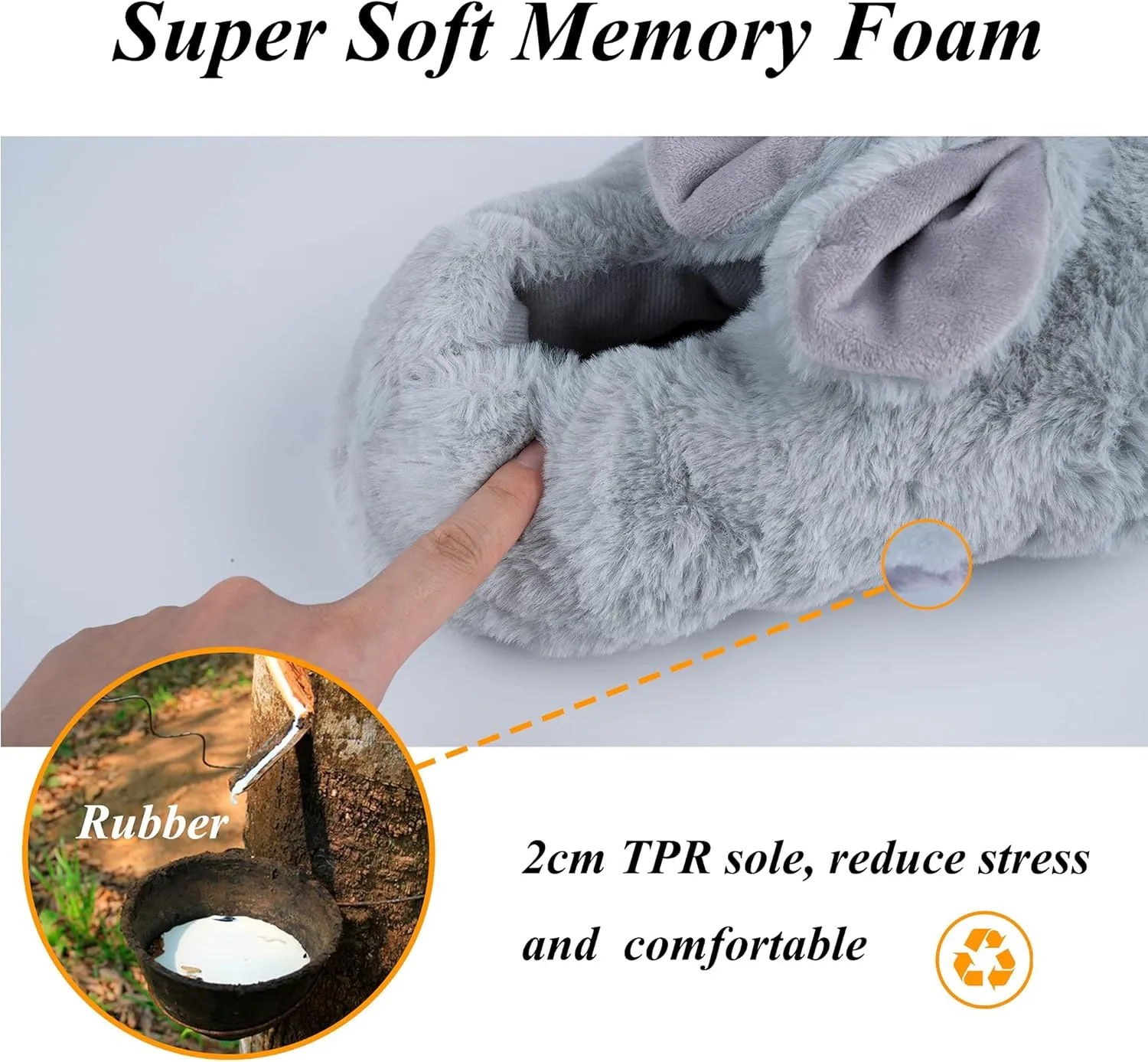OSVINO Bunny Slippers for Women Girls Fluffy Bunny Slippers Cute Plush Rabbit Slippers Indoor Winter Warm Shoes Easter Gifts