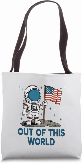 Out of This World Space Planet Moon Tote Bag