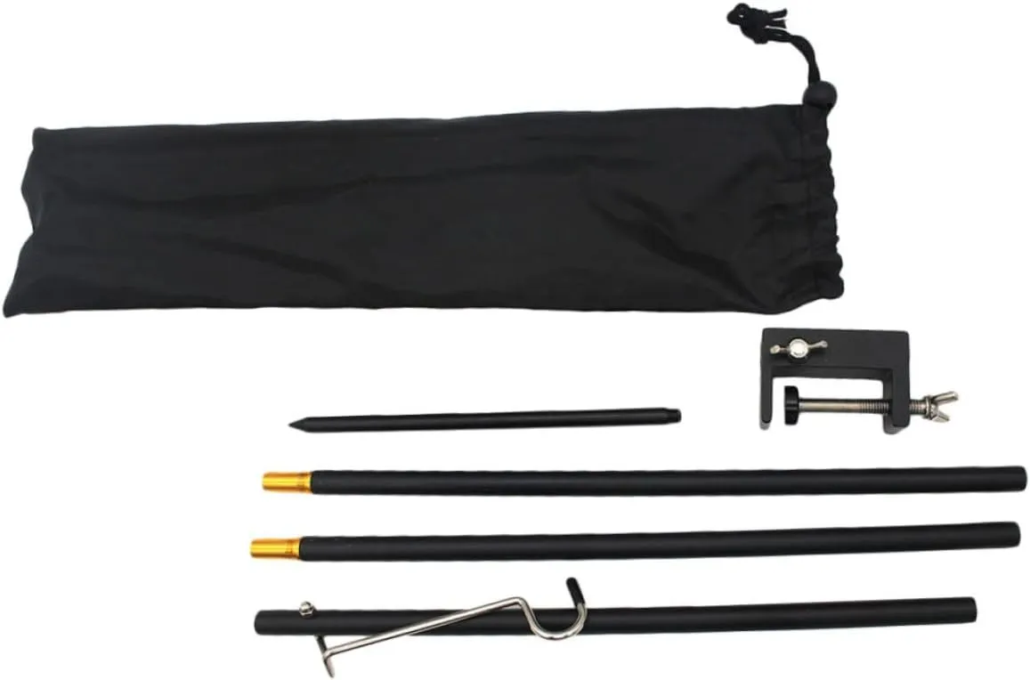 Outdoor Camping Lamp Pole Aluminum Alloy Lamp Hanging Stick Sturdy Light Holder for Tent