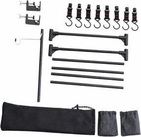 Outdoor Camping Storage Rack Camping Light Stand Table Aluminum Alloy Folding Rack Portable Hanging Rack for Camping Tools