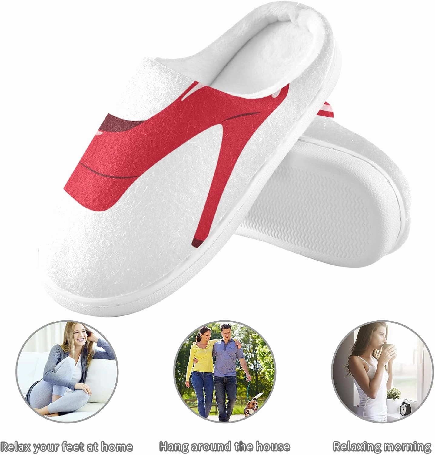 Oyihfvs Unisex Memory Foam Warm Slippers Comfort Soft Casual Shoes for Indoor Outdoor S-XXXL