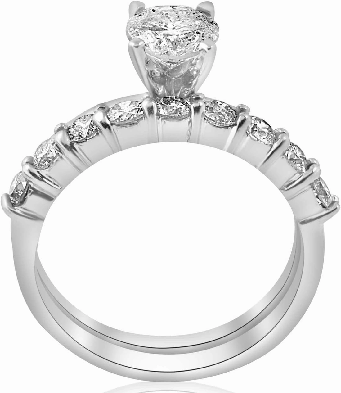 P3 POMPEII3 Pompeii 1 1/10ct Diamond Engagement Wedding Ring Solitaire Set 14k White Gold