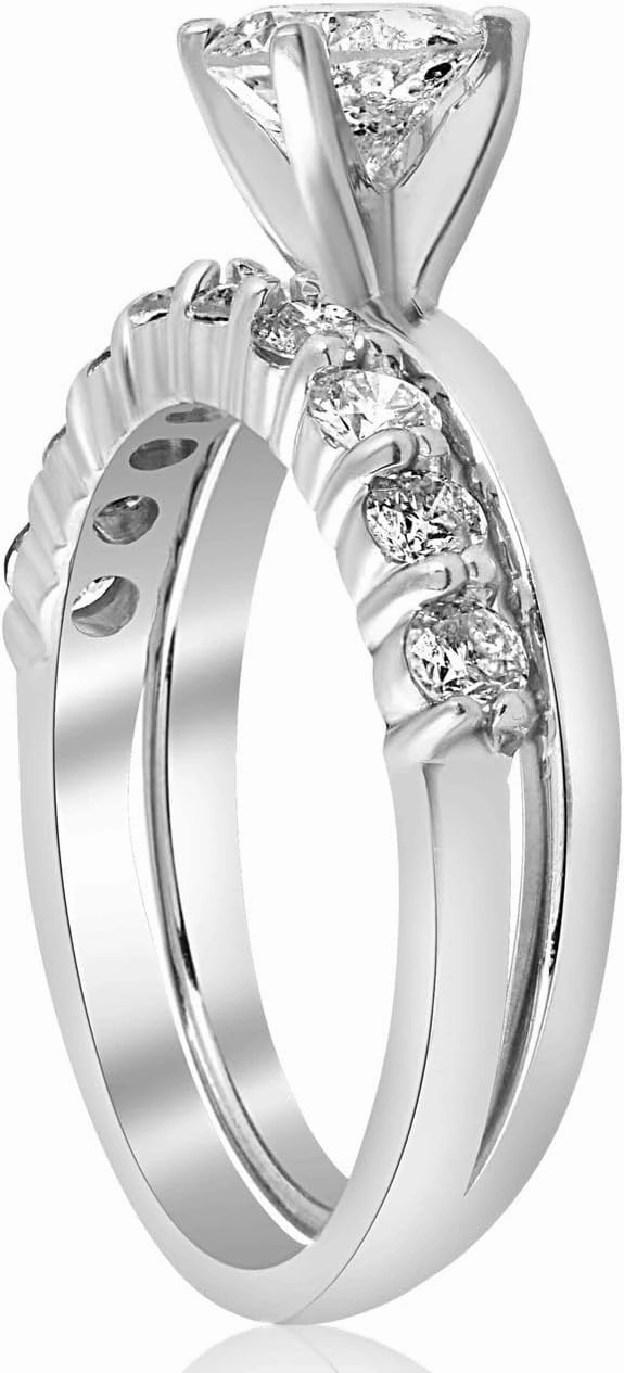 P3 POMPEII3 Pompeii 1 1/10ct Diamond Engagement Wedding Ring Solitaire Set 14k White Gold
