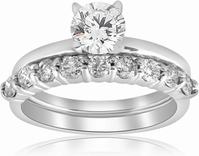 P3 POMPEII3 Pompeii 1 1/10ct Diamond Engagement Wedding Ring Solitaire Set 14k White Gold